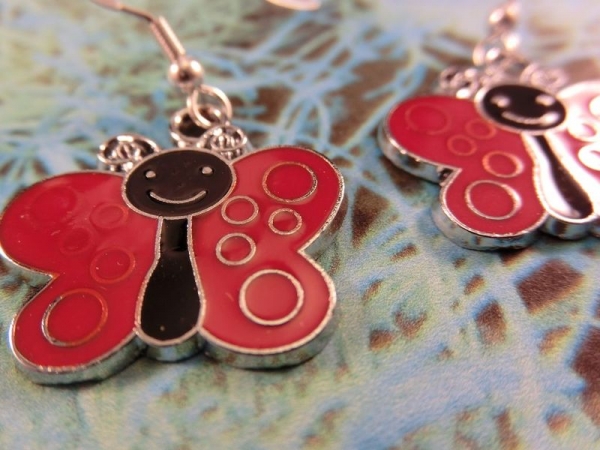 Schmetterling Ohrringe Butterfly Anhänger Falter